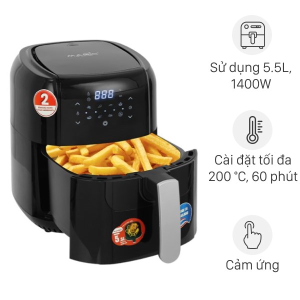 Nồi chiên không dầu Magic Eco AC-102 5.5 lít